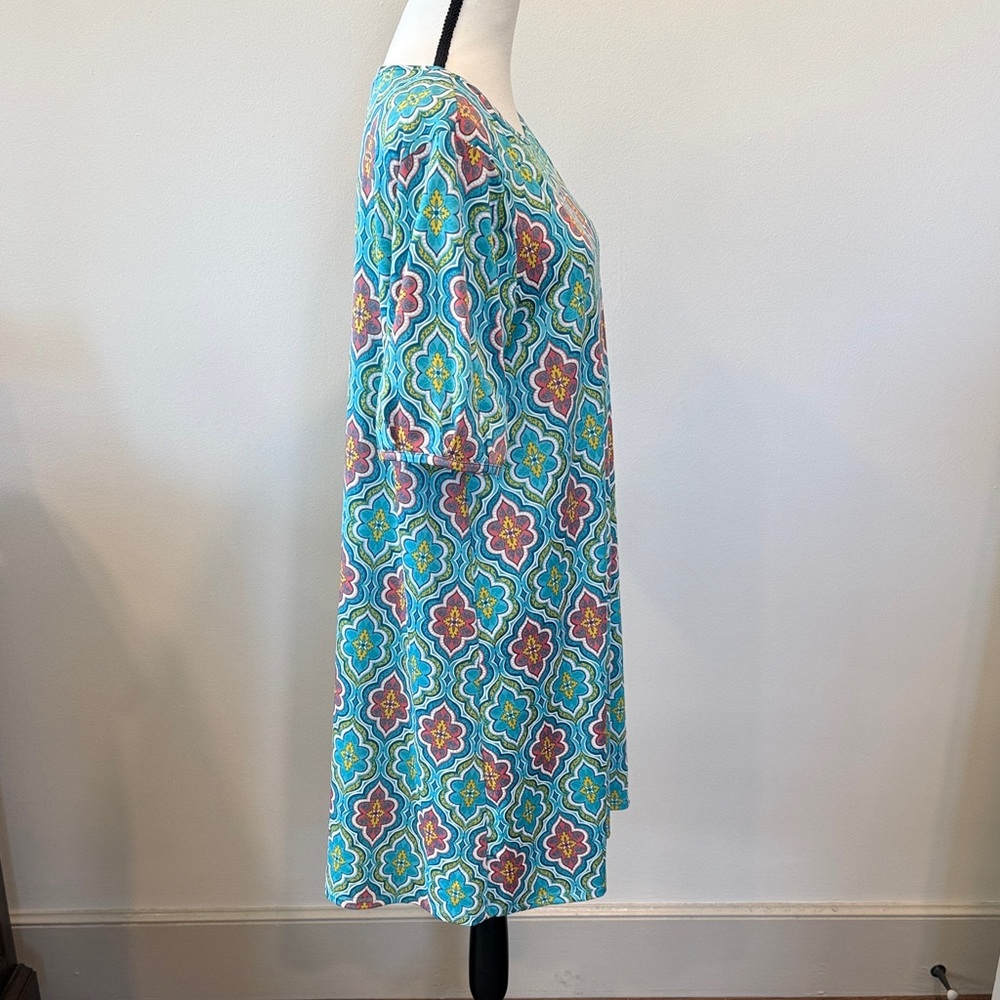 Ruby Rd Colorful Geometric Pattern Dress Size Medium - Picture 5 of 9